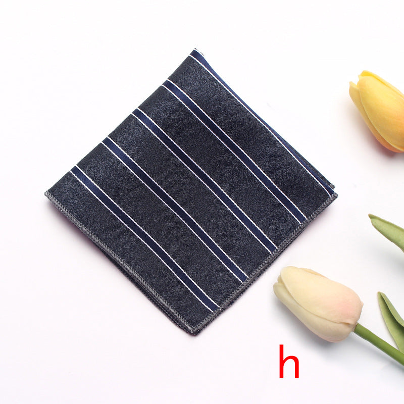 Striped Floral Pocket Square for Men's Suits