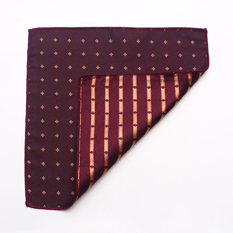 Striped Floral Pocket Square for Men's Suits