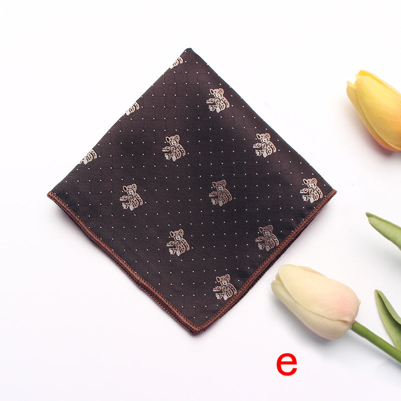 Striped Floral Pocket Square for Men's Suits