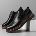 Men's Business Suits with Casual Leather Shoes Combo