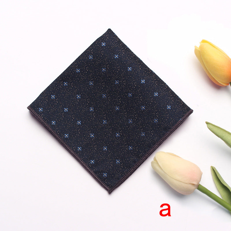 Striped Floral Pocket Square for Men's Suits