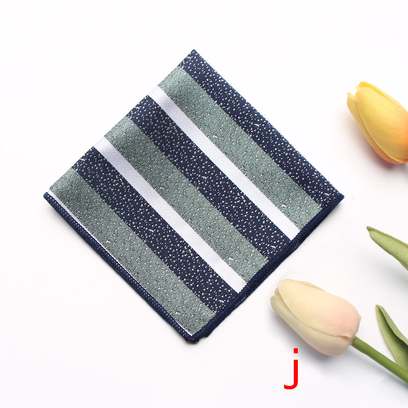 Striped Floral Pocket Square for Men's Suits