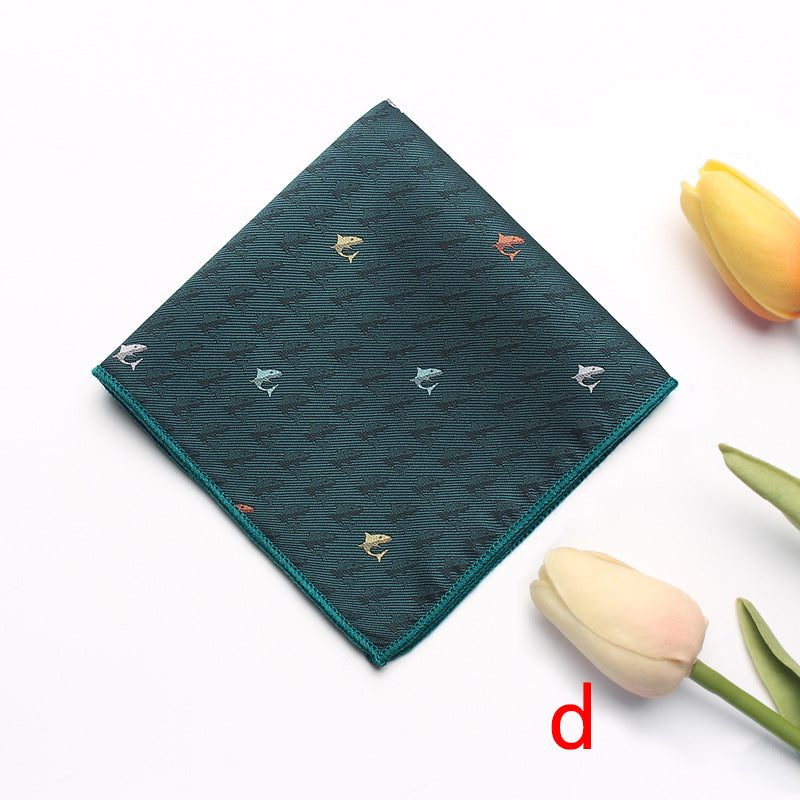 Striped Floral Pocket Square for Men's Suits