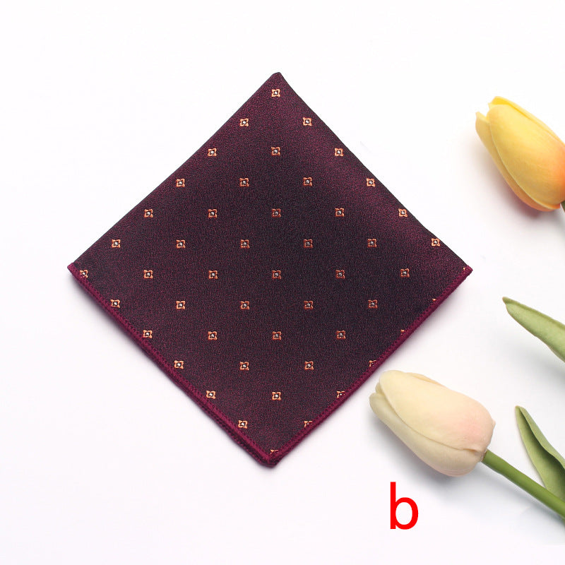 Striped Floral Pocket Square for Men's Suits