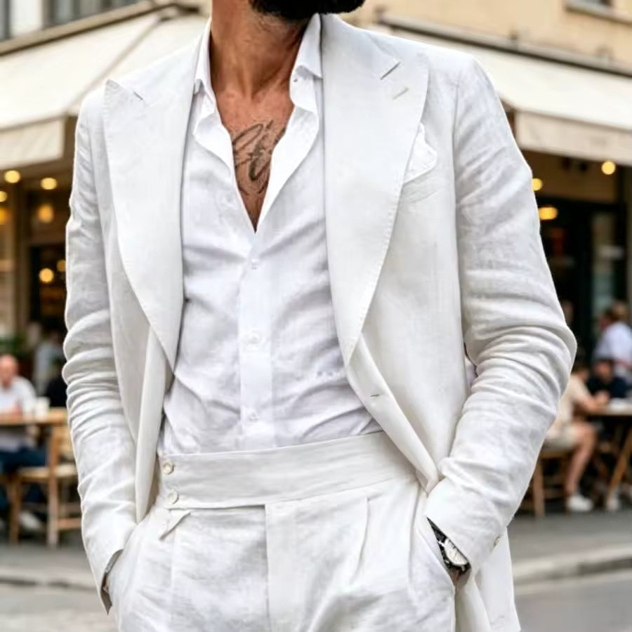 Men’s Lightweight Linen 2 Piece Suit