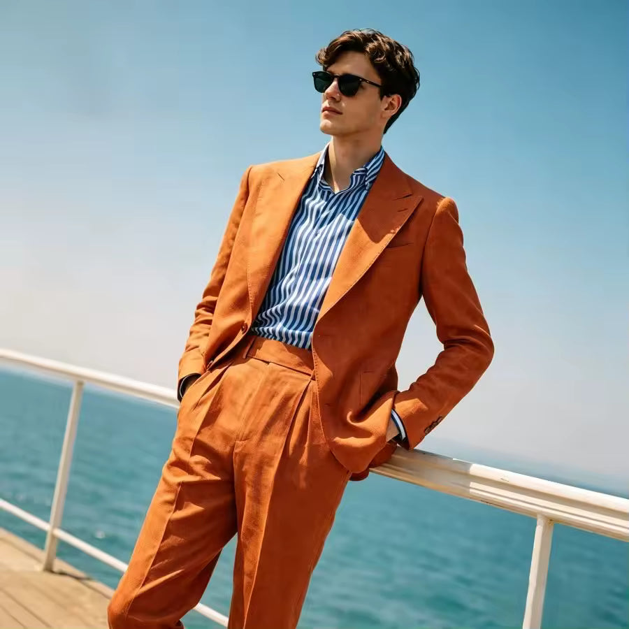 Summer Linen Two Piece Men’s Suit