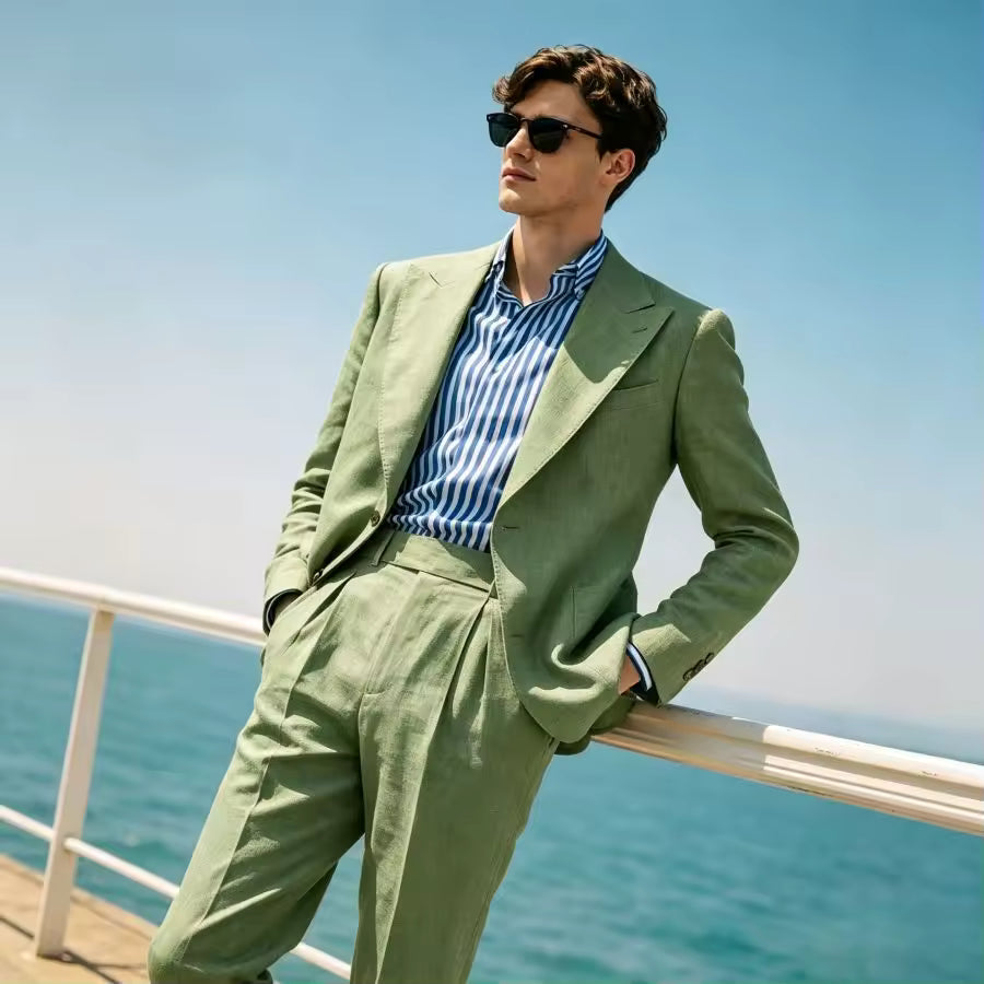 Summer Linen Two Piece Men’s Suit