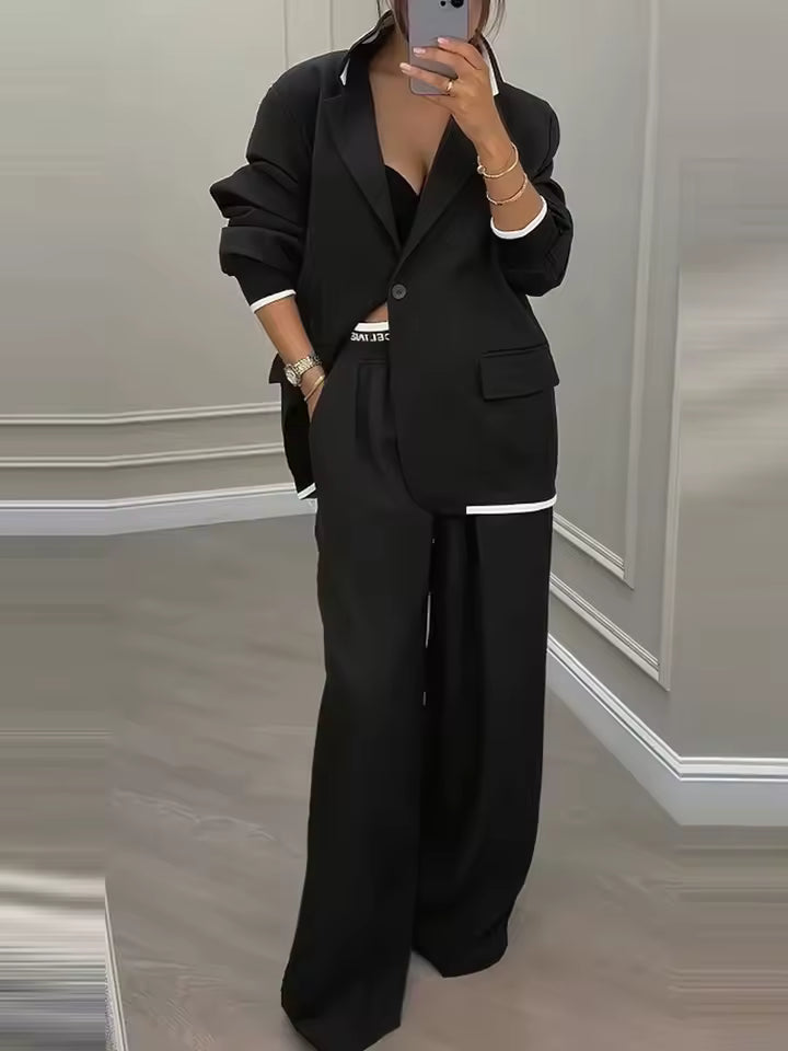 Women’s Blazer & Wide-Leg Pants Suit