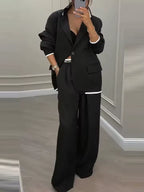 Women’s Blazer & Wide-Leg Pants Suit