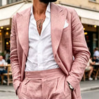 Men’s Lightweight Linen 2 Piece Suit