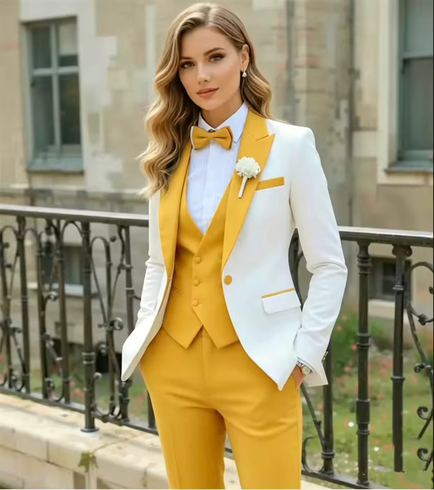 Dark Blue Women's 3-Piece Formal Suit