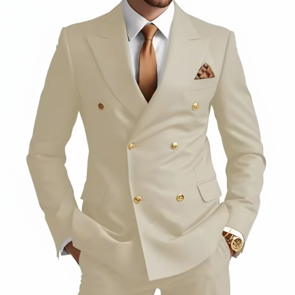 Double Breasted Two Piece Tuxedo Suit