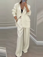 Women’s Blazer & Wide-Leg Pants Suit
