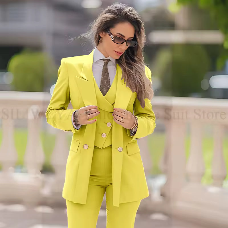 Women’s 3 Piece Double Breasted Suit Set