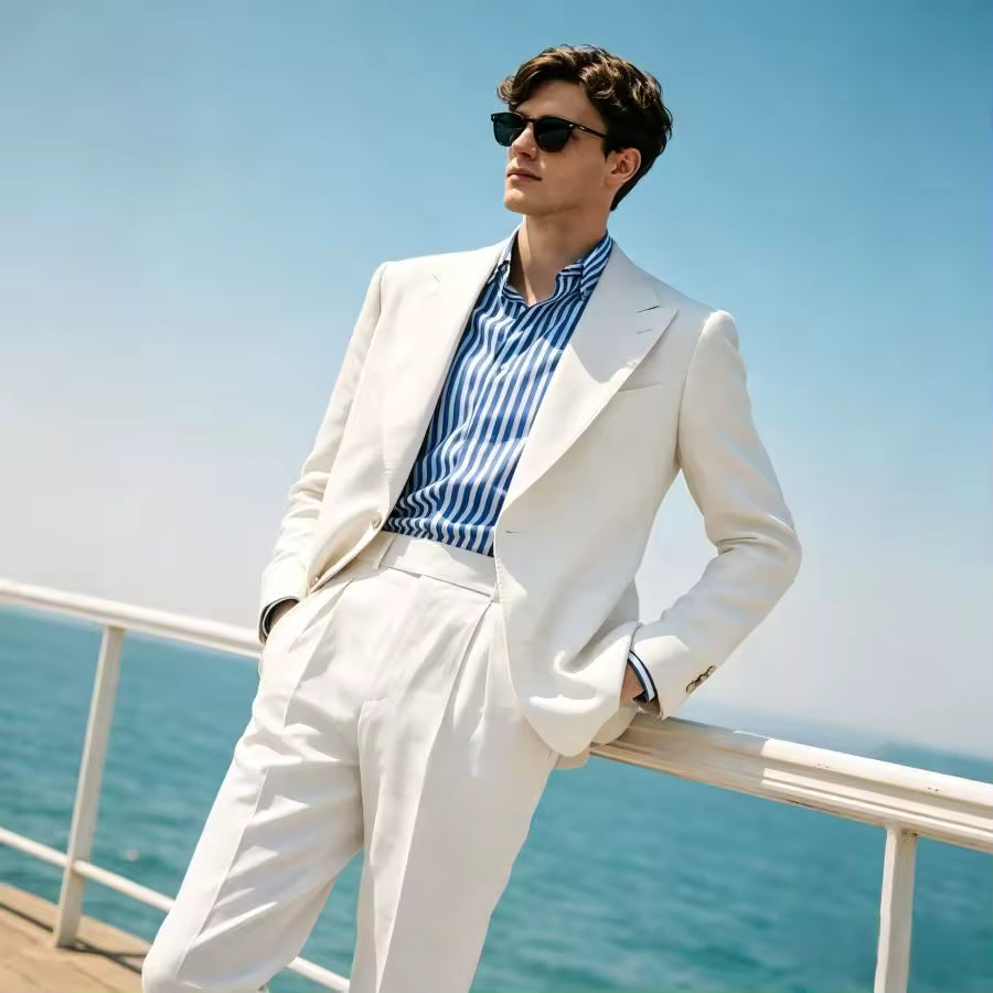 Summer Linen Two Piece Men’s Suit