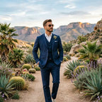 Caramel Linen Three Piece Men’s Suit