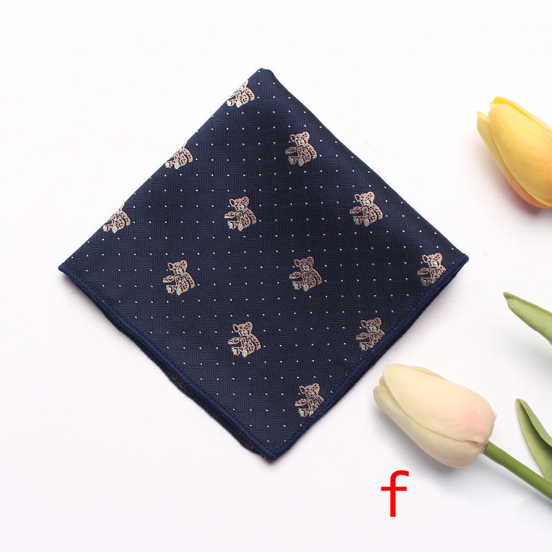 Striped Floral Pocket Square for Men's Suits