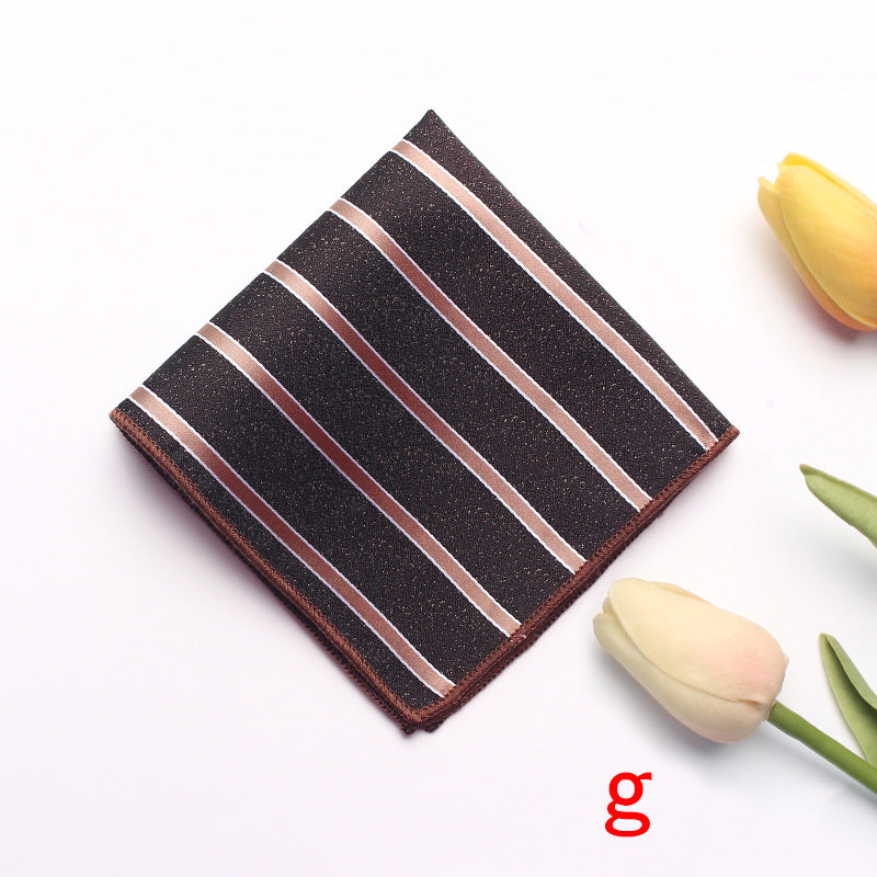 Striped Floral Pocket Square for Men's Suits